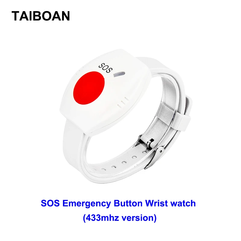 TAIBOAN 433mhz SOS Emergency Panic Button Wireless Watch Bracelet For Old People GSM Home Security Alarm Sensor