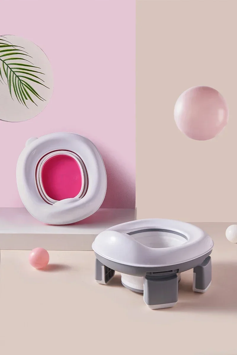 Description Picture 3 of itemPortable 3 in1 Multifunction Children's Pot Baby Training Seat Baby Toilet Seat Foldable Baby Potty Travel Toilet Easy To Clean