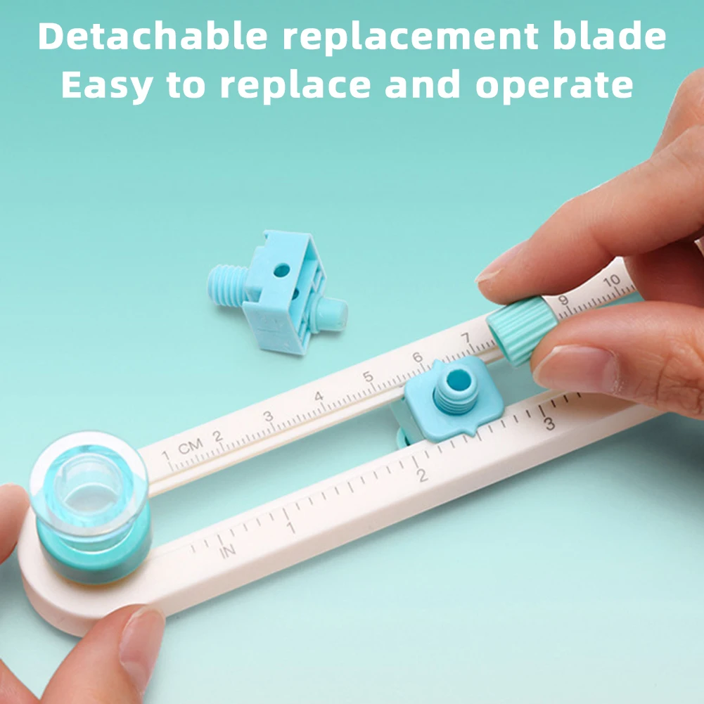 Adjustable 360 Round Cutting Knife 2-20cm Diameter Patchwork Compass Circle Cutter Scrapbooking DIY Art For Photo Krafts Paper