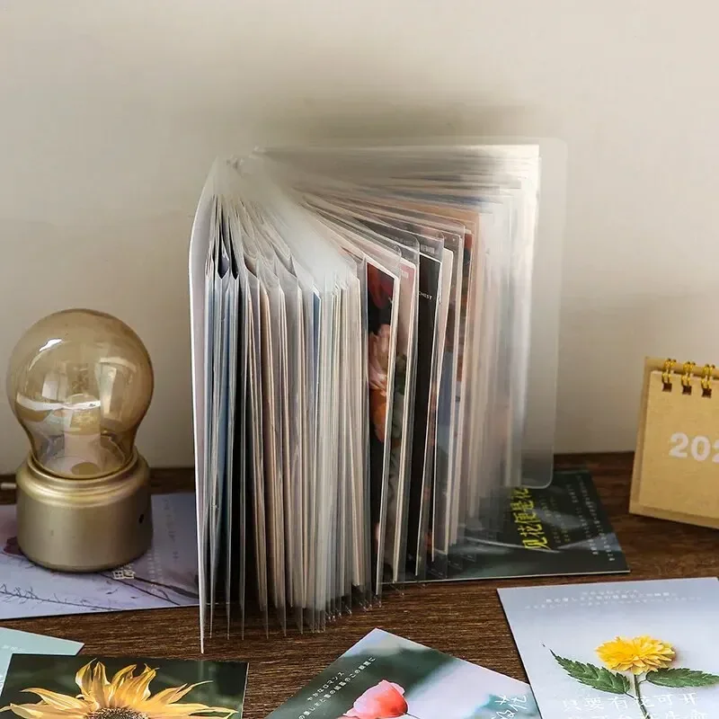 40pcs/book A6 Photo Storage Book Storage Booklet Simple Large-Capacity Waterproof Photo Album Book High Quality PP Material