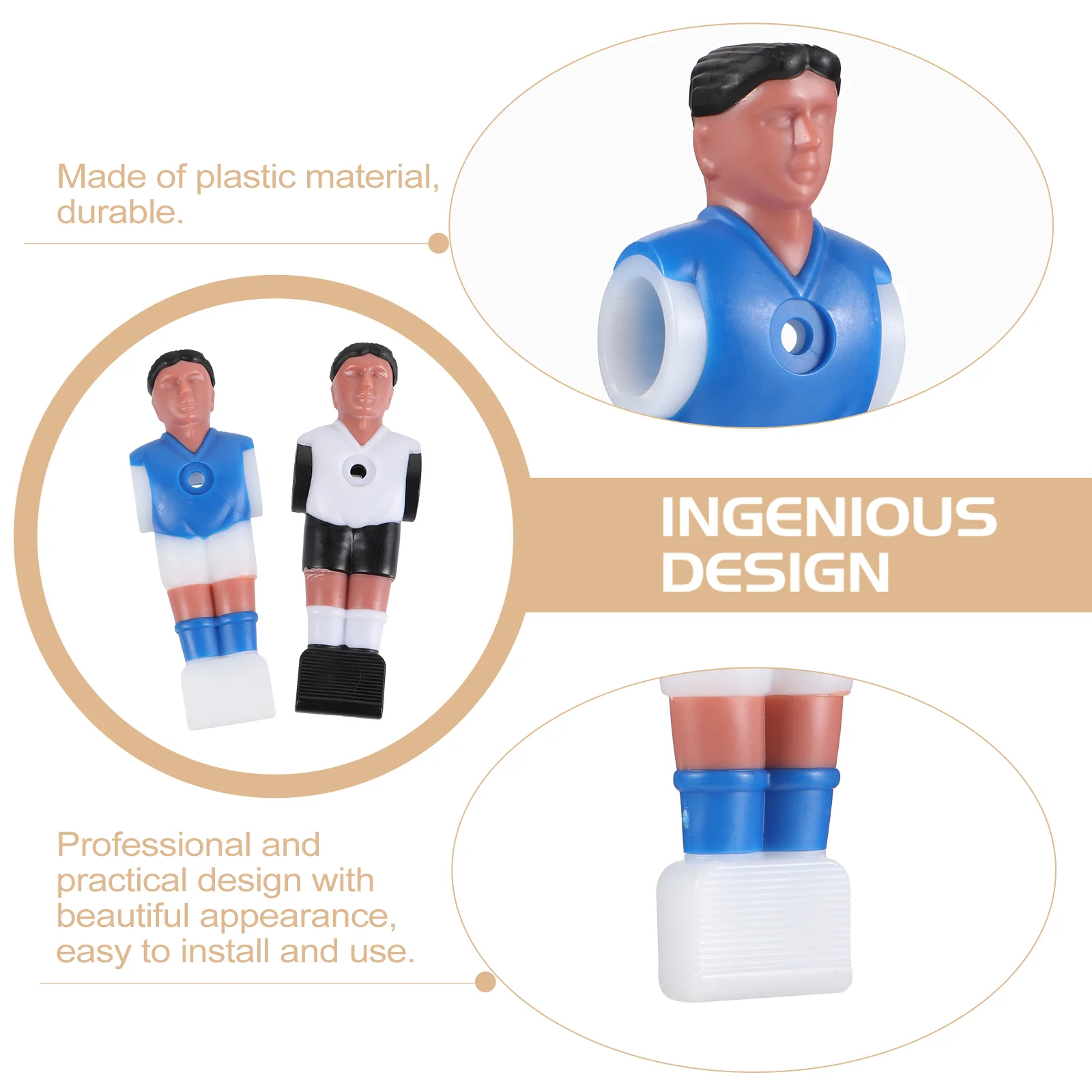 10 Pcs Tabletop Football Player Football Player Soccer Games Mini Humanoid Plastic Doll Table Machine Accessory