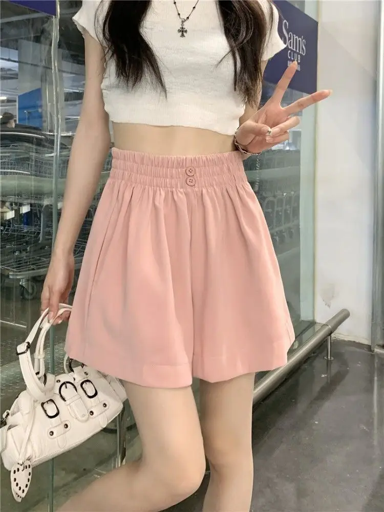 Summer Oversized Wide Leg Shorts for Women with Loose and Slimming Design Niche Casual Sports Pants