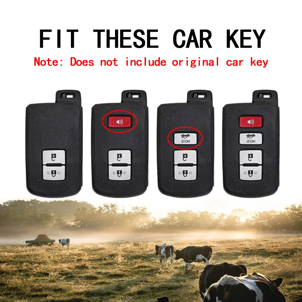Car Key Case for Toyota Aqua RAV4 Land Cruiser Camry Prado Corolla Prius Cover Keyless Remote Fob 2 3 4 Button 2013 2014