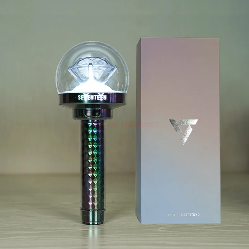 

Genuine Kpop Official Light Stick Seventeens Lightstick Ver 2. Ver 3. With Bluetooth Concert Led Glow Lamps Hiphop Light Up Toys