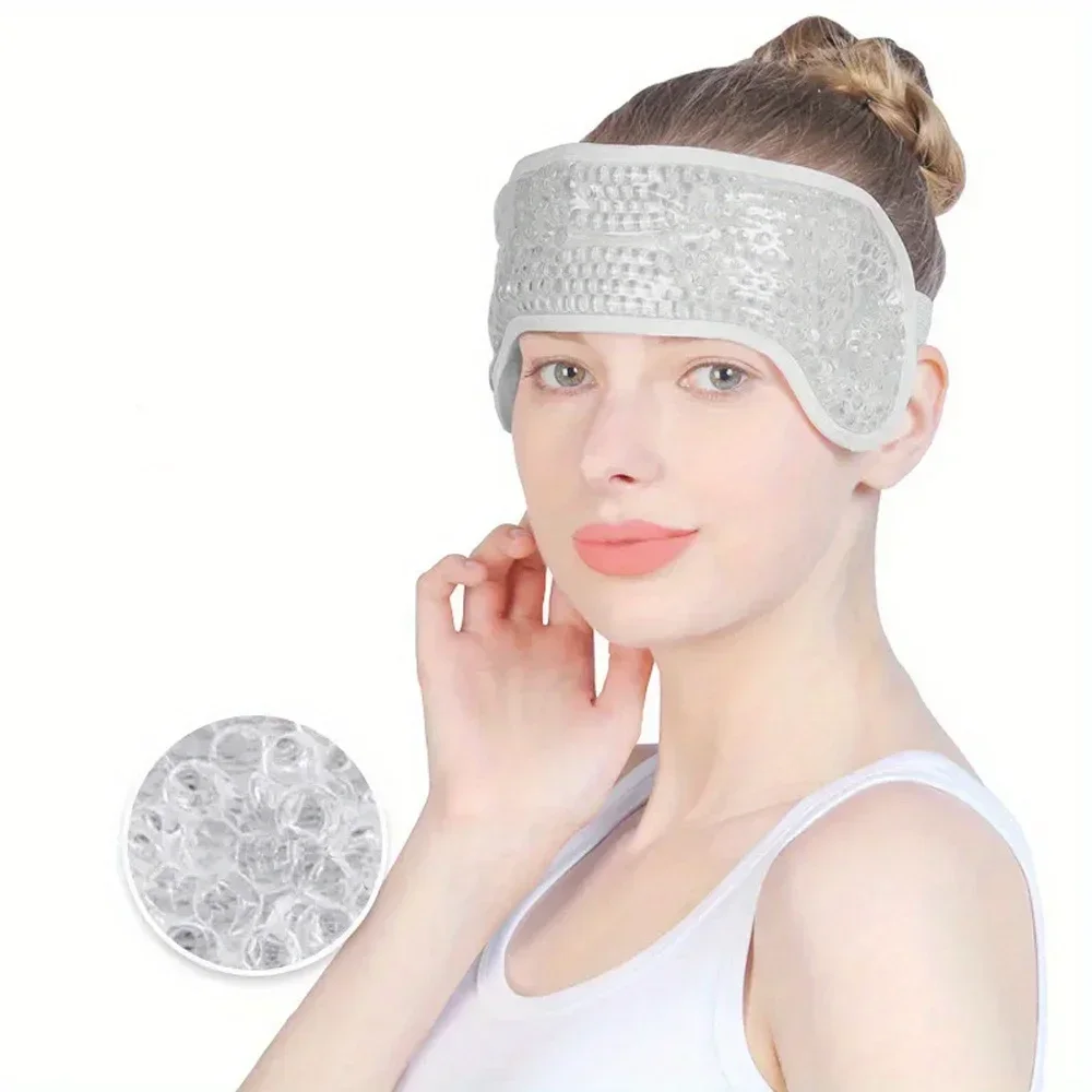 Head Gel Ice Pack Migraine Ice Pack with Gel Bead Pain Relief Hot Or Cold Compress Migraine Ice Wrap for Headache Forehead Care