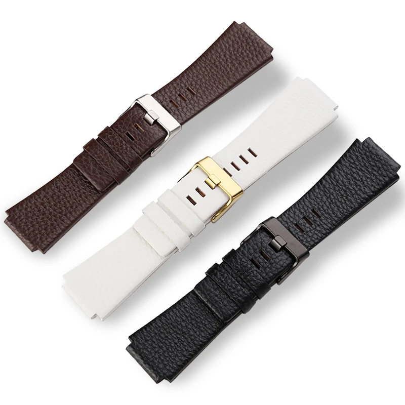 Premium Black Soft Calfskin Men's Chain Strap - High Quality and Durable Replacement Strap