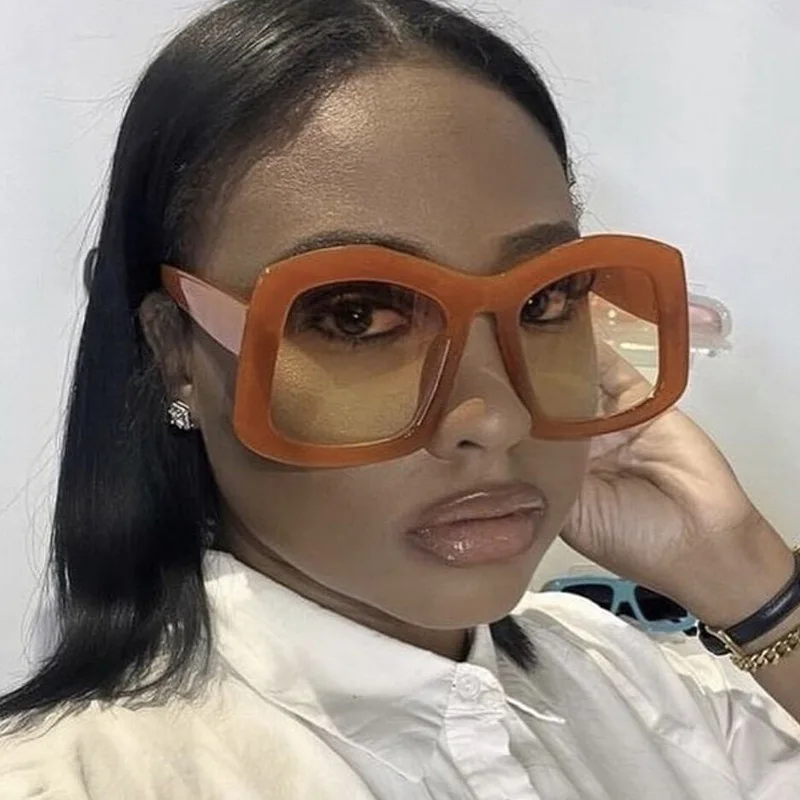 Luxuriöse Designer-Sonnenbrille, trendige, übergroße, speziell geformte Sonnenbrille für Damen, beliebte Herren-Sonnenbrille für Sommerreisen, Autofahren, UV400-Schutz – Detail 1