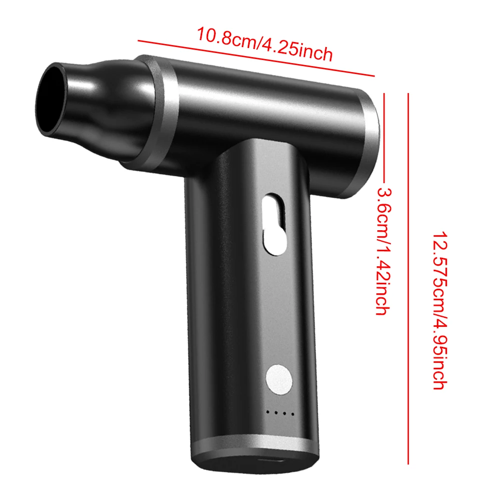 110000PRM Electric Air Duster Brushless Motor Portable Compressed Air Blower 2000mAh Handheld Vacuum Cleaner for Keyboard PC Car
