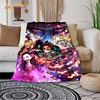 Demon Slayer Anime Blanket Sofa Cover Ultra-Soft Carpet Warm Bed Sheet Bedspread Bedding Room Decor 5