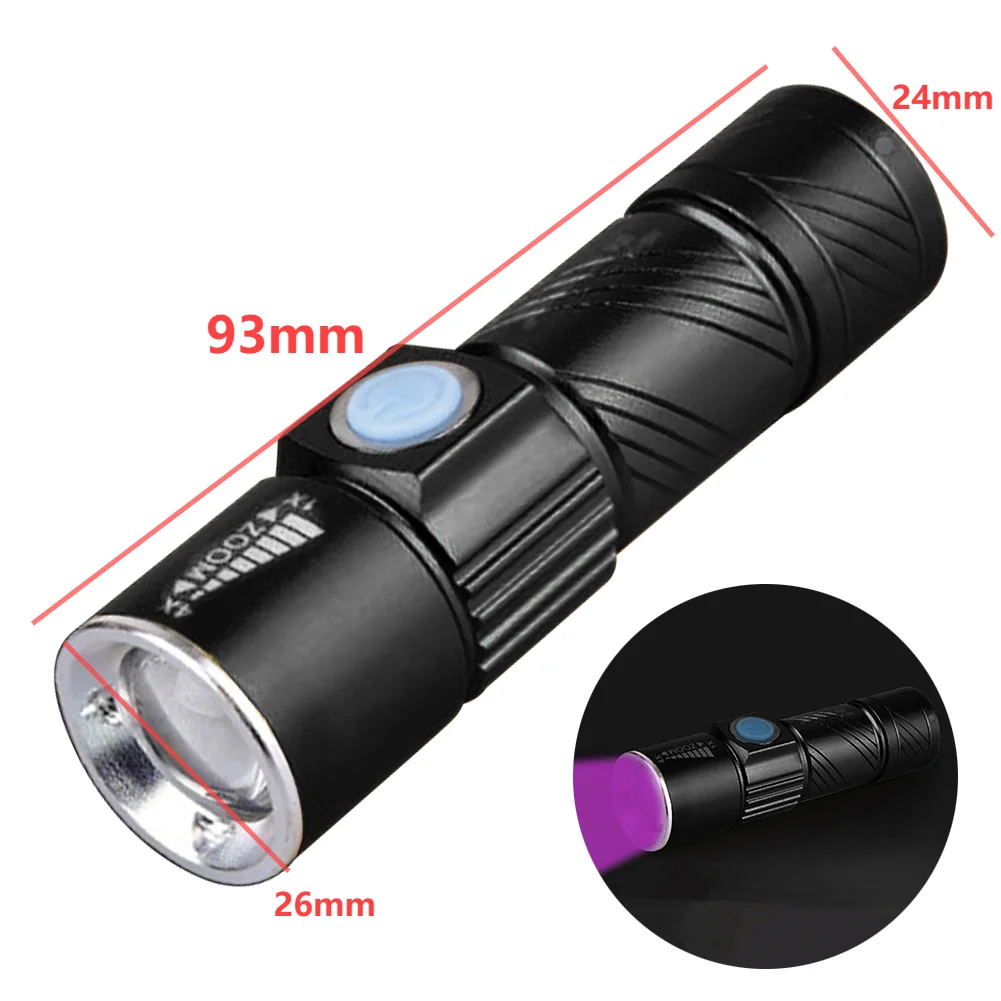 미니 LED 손전등 자외선 UV 휴대용 램프, 소변 얼룩 감지기, 라이트 토치 건조기 기계, 네일 아트 도구, 365 nm, 395nm