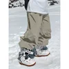 Fashion Single Board Ski Pants Casual Track High Waist Wide Pants Waterproof Wear Resistant Professional Double Board Ski Pants 4