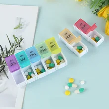 

Detachable 7 Days Pill Medicine Box Weekly Tablet Holder Storage Organizer Container Case Pillbox Splitters Detachable 14 Grids