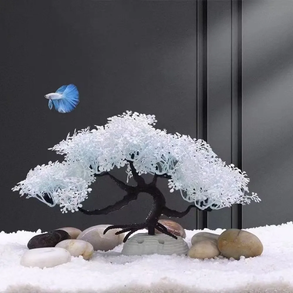 Neue Realistische Aquarium-Dekoration Kreative Schöne Aquarium-Ornamente Simulierte Wasserpflanzen Haustier-Fischhabitat – Detail 7
