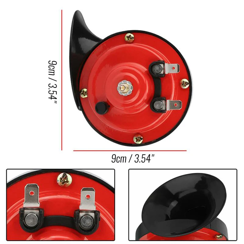 2pcs 12V Air Horn for Car Snail Electric Air Horn Marine Boat Loud Alarm Kit Boat Motorcycle Dual Tone Car Loud Universal