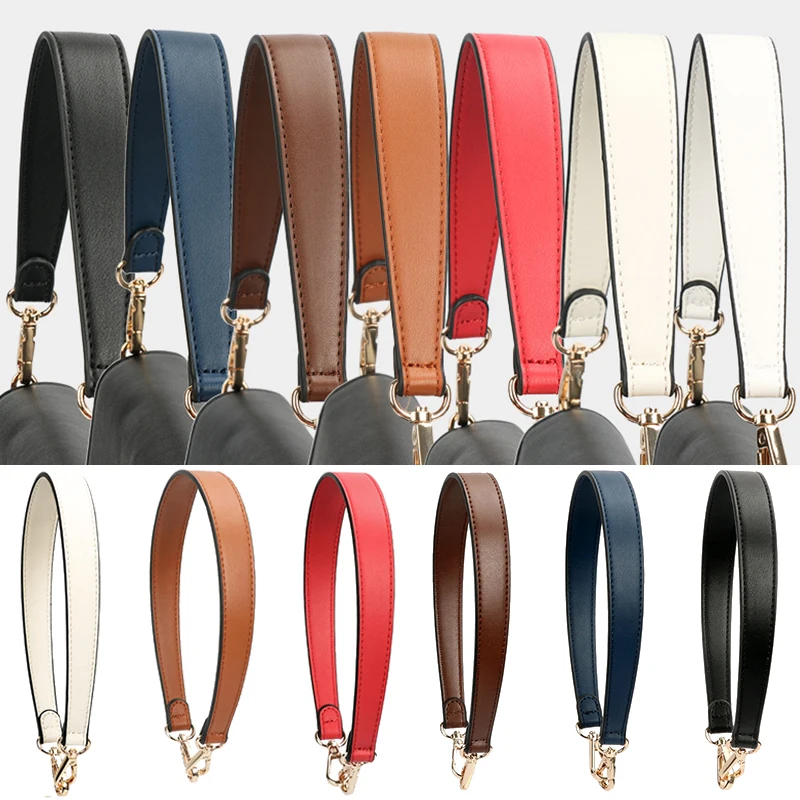 Genuine Leather Bag Strap High Quality Golden Buckle Women's Shoulder Bag Strap 36/49cm Long Accessories For Handbags Bag Belt baqi brand men handbags genuine leather cow leather man shoulder messenger bag 2019 fashion high quality casual ipad phone bag