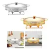 Round Chafing Dish Catering Food Warmer Catering Buffet Warmer Set for Soup 4