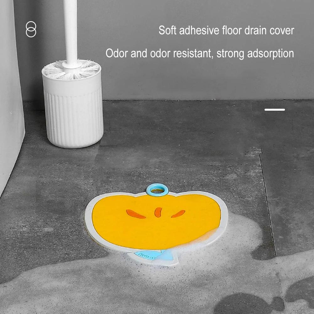 

Pvc Deodorization Drain Cover Cartoon Flower Shape Toilet Anti-Odor Pad Useful Floor Drain Cover Sink Accessories