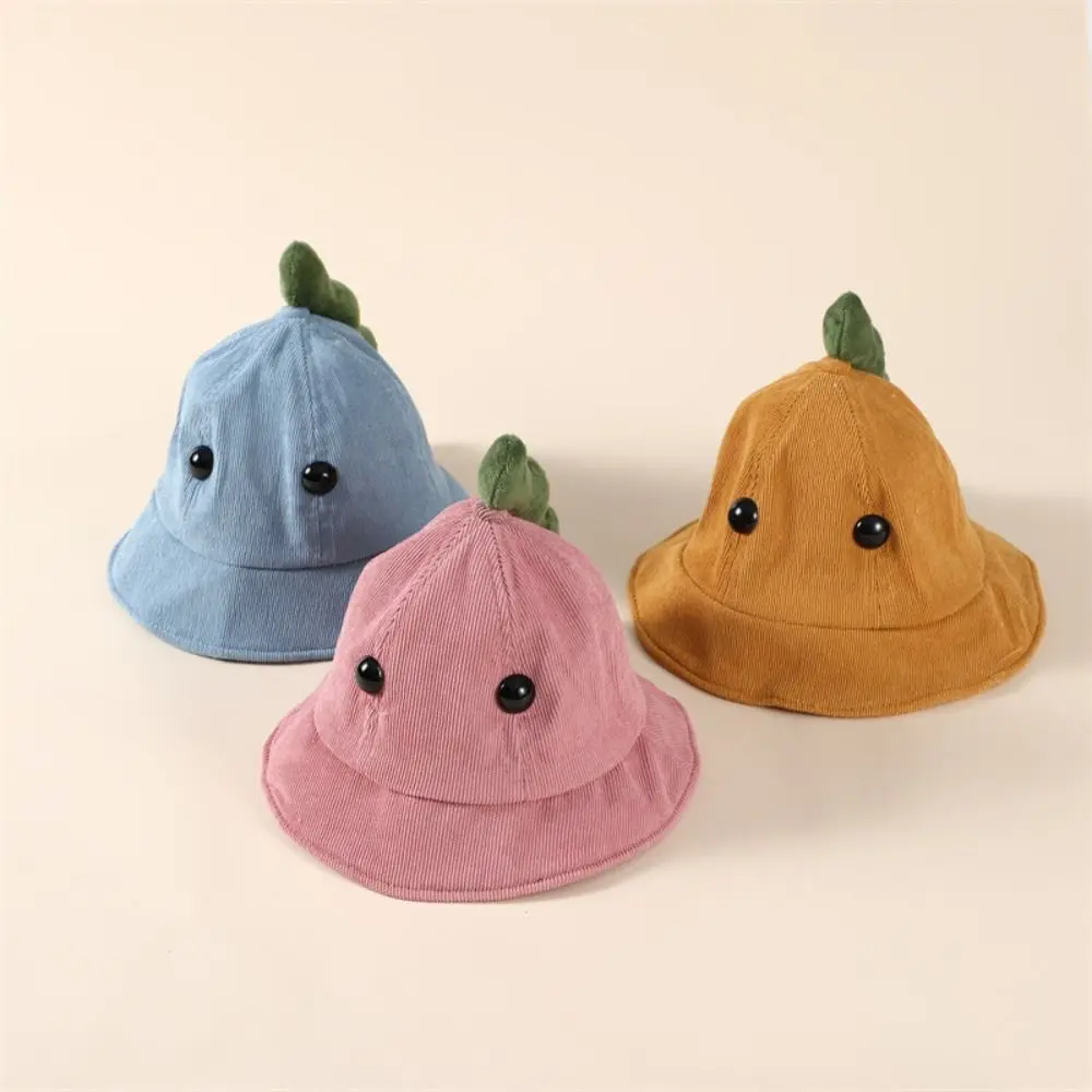 3D Design Dino Baby Fisherman Hat Cute Style Unisex Design Korea Plaid Bucket Hat Warm Material Cartoon Royal Bucket Hat
