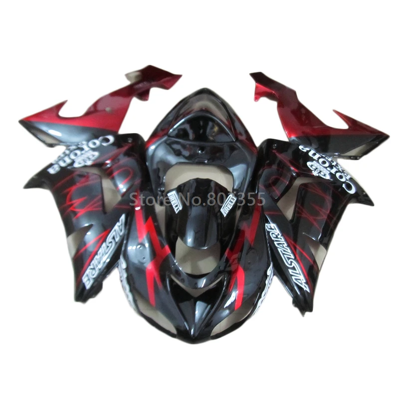 The Finest Kawasaki ZX10R 2006 2007 Injection Black Red Motorcycle fairings zx10r 06 07 Best Price Cool Fairing Kits FR75 |