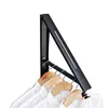 Balcony Folding Invisible Drying Rack Rod Non-punching Wall Hanging Indoor and Outdoor Windows Bathroom Cloakroom Hook Hanger 2