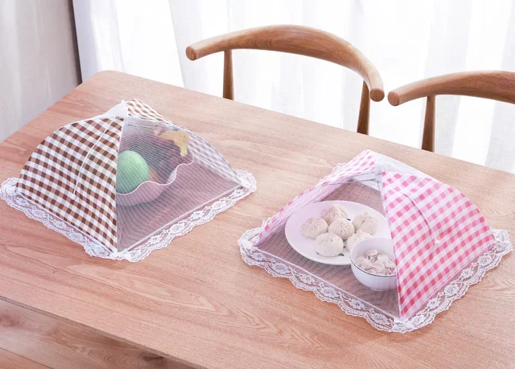 1PC Portable Umbrella Style Food Cover Anti Mosquito Meal Cover Lace Table Home Using Food Kitchen Gadgets Cooking Tools