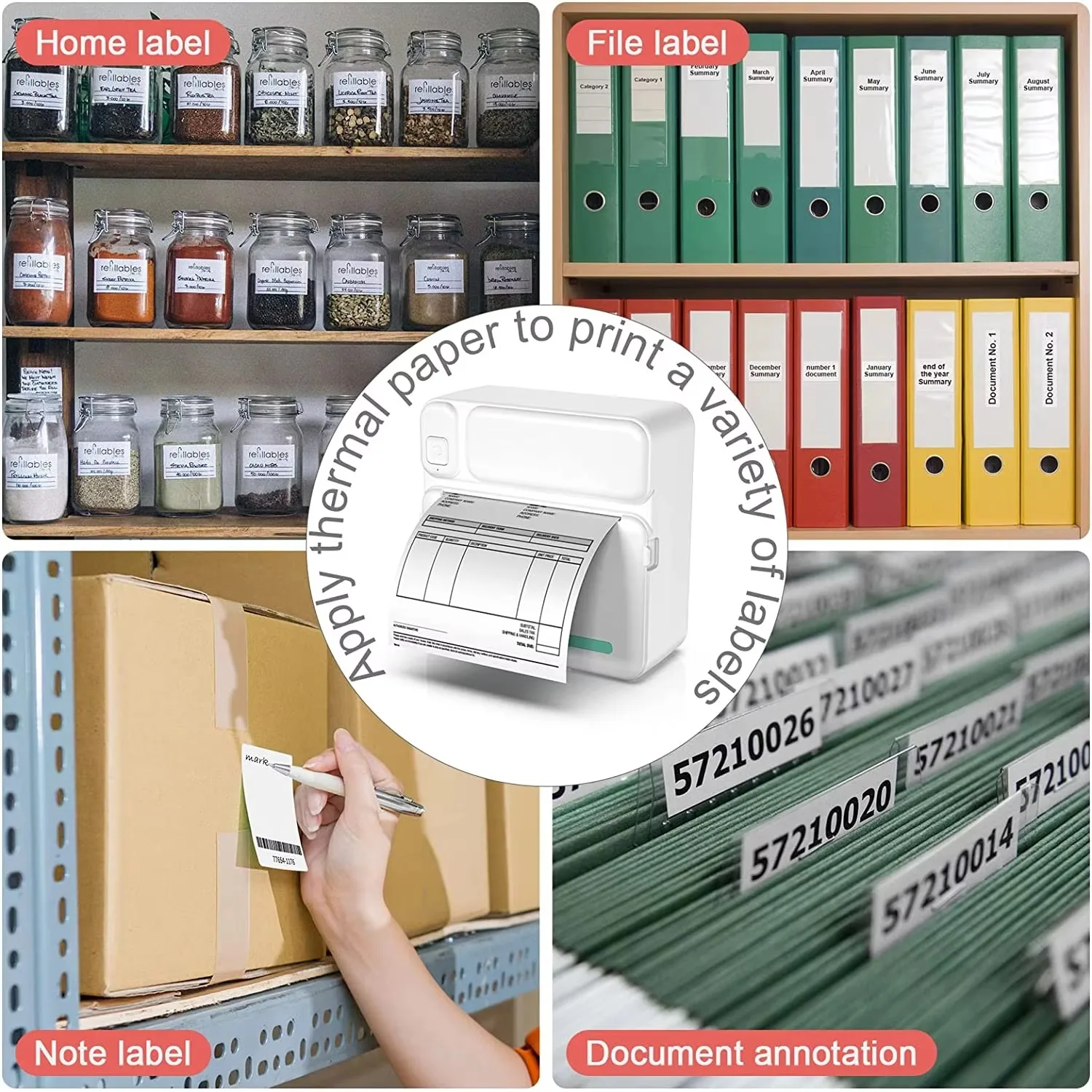 [Ideal Gift] C19 Mini Portable Photo Printer - Wireless Connectivity, Compatible with Smartphones And PCs, Ideal Gift 53/57mm