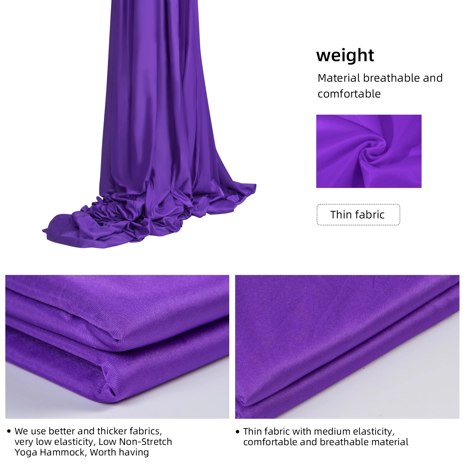 11 Yards Aerial Silks Kit Aerial Swing for Acrobatic Flying Yoga Durable Silks Hardware Swivel All Levels