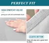 30Colors Stretch Velvet Shell Chair Cover Mid Modern Dining Chair Covers Washable Dining Room Chair Covers Lounge Armless 3