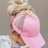 2025 New Ponytail Baseball Cap Summer Women's Adjustable Black Hat Messy Cap Casual Cotton Girl Snapback Mesh Cap 4