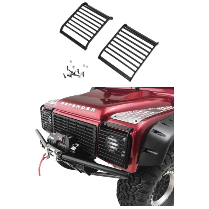 

Full Metal Headlights Lamp Guard for 1/10 Scale Radio Control Car TRX-4 Defender D110 RC Rock Crawler Truck Upgrade Accessories