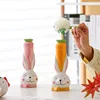 Creative cartoon rabbit carrot shape ceramic vase, pastoral style home living room desktop decoration ceramic vase ornaments 3