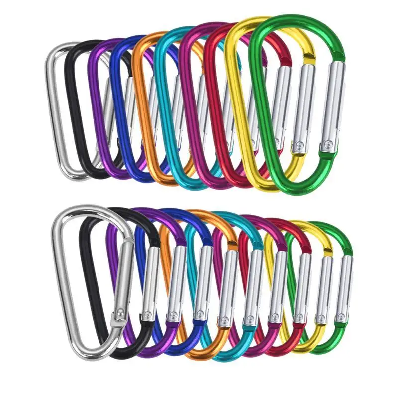10/20pcs 5 # Karabiner Schlüssel bund Aluminium D-Ring Schnalle mehrere Farben Karabiner Karabiner Haken Clip Schlüssel anhänger Camping Rucksack Schnalle – Detail 2
