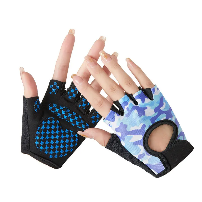 Kids Fishing Gloves Breathable Quick Drying Half Finger Non-Slip Damping Cyclisme Scooter Riding Children Sport Gloves