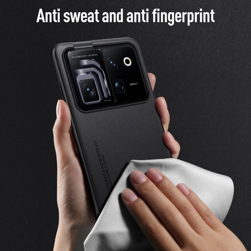 Premium Plain Leather Drop-Resistant Protective Phone Case