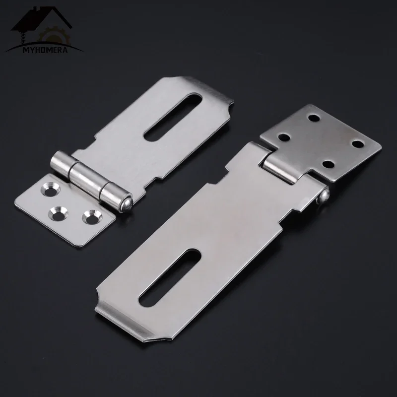 Door Hasps Latch Lock Door Hasp Locks 304 Stainless Steel Padlock Doors Window Cabinet Gym Locker 4/6/6.5 inch Home Security