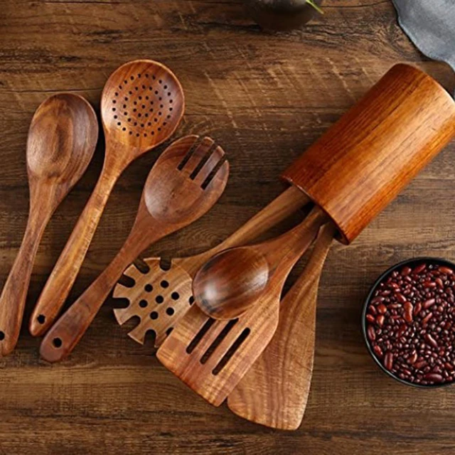 Spatule de cuisine en bois de teck