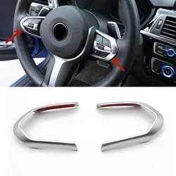 Chrome Steering Wheel Button Cover Trim Car Sticker for BMW F20 F22 F32 F10 F06 F15 F16 M-Sport