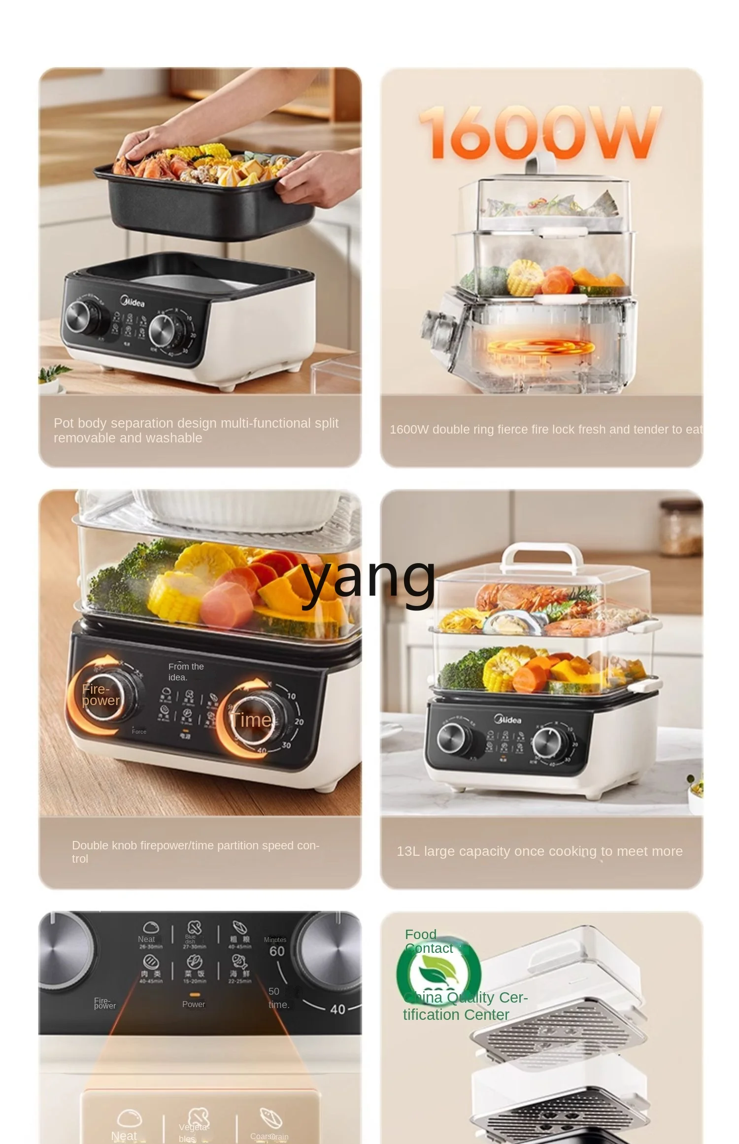 L'm'm Multi-Functional Household Three-Layer All-in-One Pot Multi-Layer Steaming Boiling Stewing Hot Pot Stainless Steel