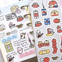 Cartoon Stickers Korean Cute Graffiti Style Rabbit Stickers Kawaii Cartoon Animal Stickers Hand Account Diary Scrapbook Stickers 4