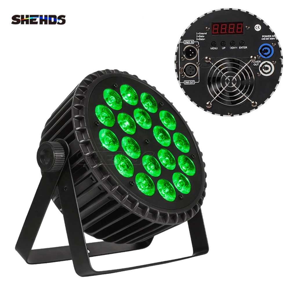 

SHEHDS Aluminum Alloy LED Par big/Flat Flat 18x18W RGBWA+UV/18X12W RGBW Par Light for DJ Bar Disco Party Stage