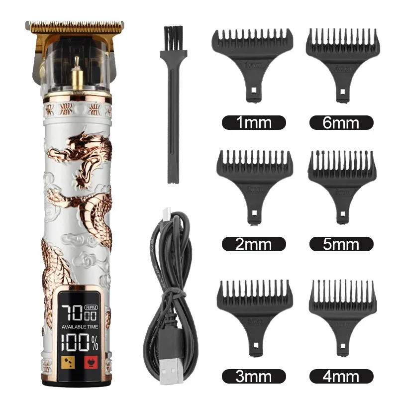 Large screen digital display electric pusher charging type carving haircut cut LCD bald head razor professional hairdresser BEST SELLERS