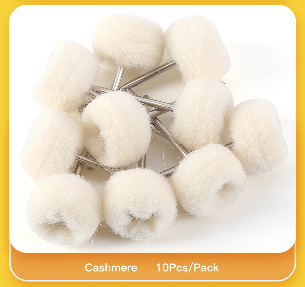 10 Stück/Set 22mm Dental-Polierbürsten Weiße/Gelbe Filz-Baumwoll-Polierpads HP2.35mm für Zahnmedizin – Detail 8