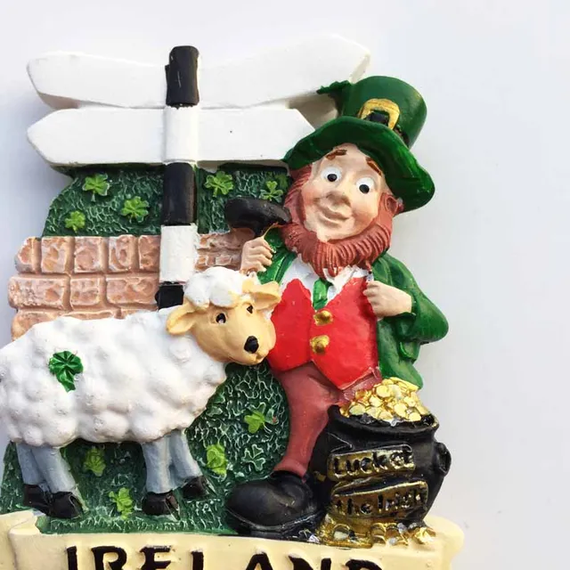 Magnete Frigo 3D Irlanda - Souvenir Turistici Artigianali In Resina | Decorazione Per Cucina E Frigorifero
