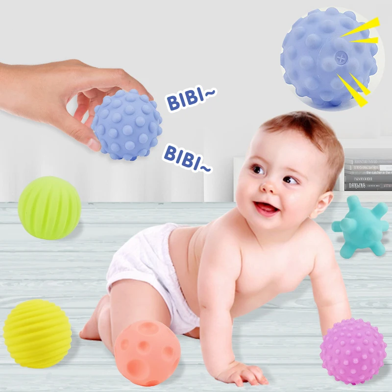 Baby Toy Sensory Balls Set Textured Hand Touch Grasp Massage Ball 0 12 Months Infant Tactile Senses Development Toys for Babies - Bilde 2