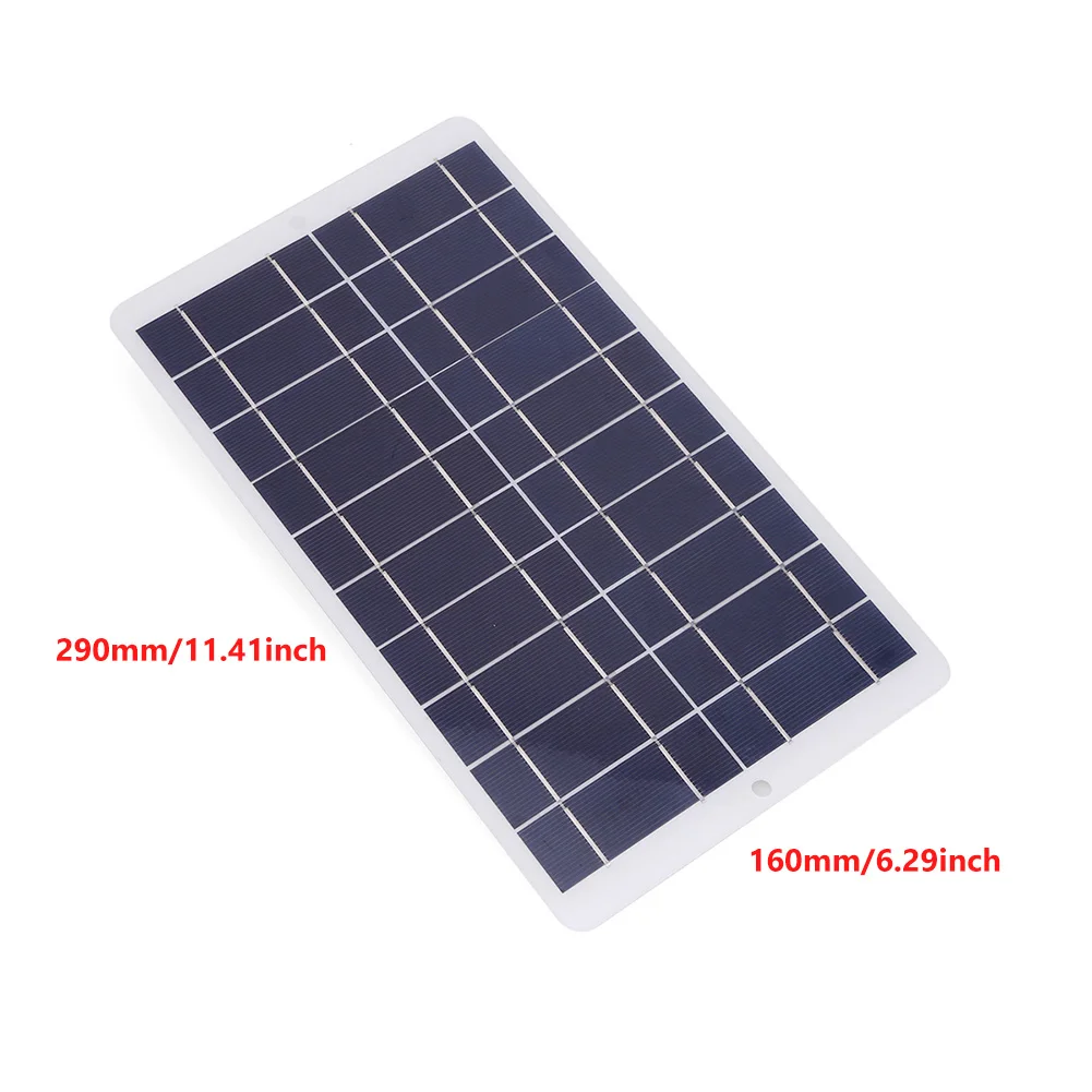 20W 5V Solar Panel Charger Type-C Output 1600MA Monolithic Silicon Lightweight Scratchproof for Wireless Outdoor Security Camera
