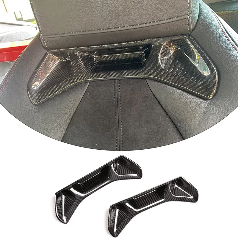 

For Toyota Supra GR A90 A91 MK5 2019 2020 2021 2022 Carbon Fiber Car Seat Backrest Cover Trim Stickers Accessories