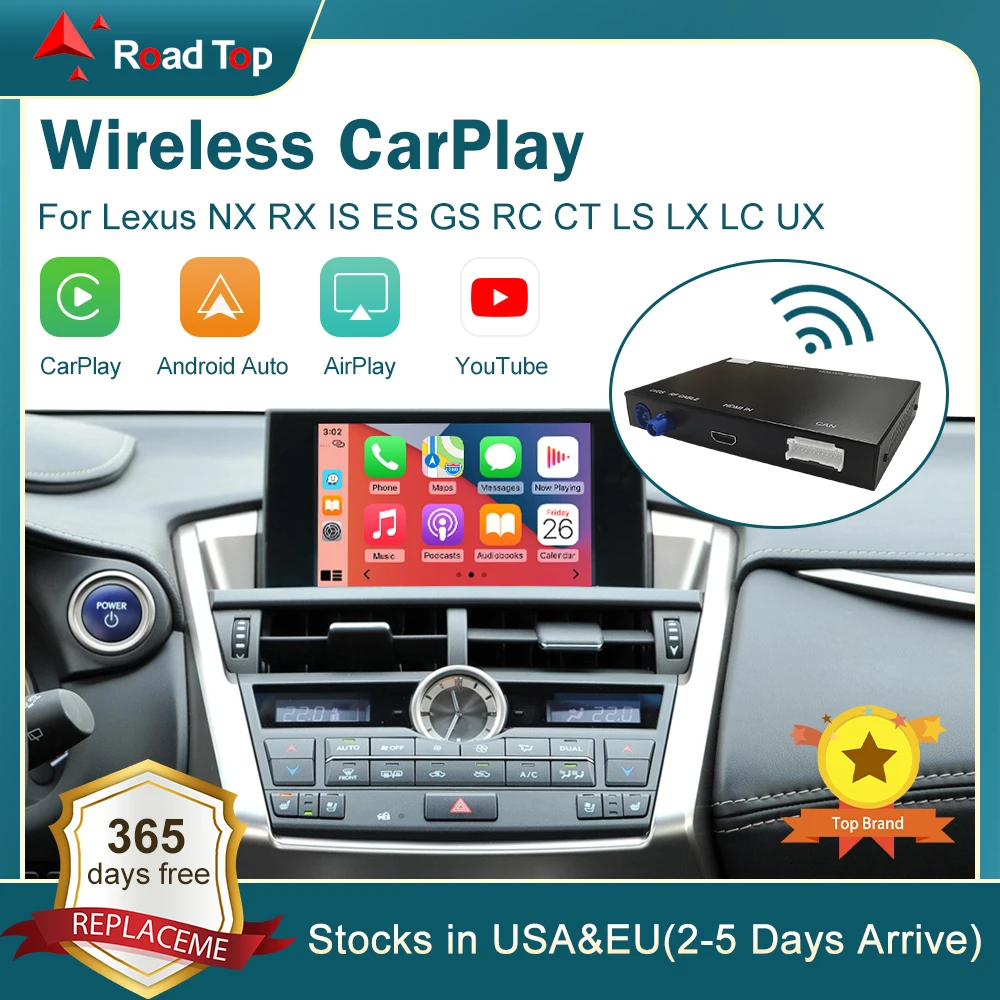 Wireless Carplay For Lexus Nx Rx Is Es Gs Rc Ct Ls Lx Lc Ux 20142019