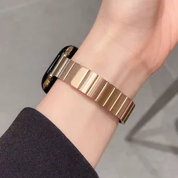 Magnetic Metal Strap Band for Smartwatch - Stylish Unisex Wristband (Rose Gold)