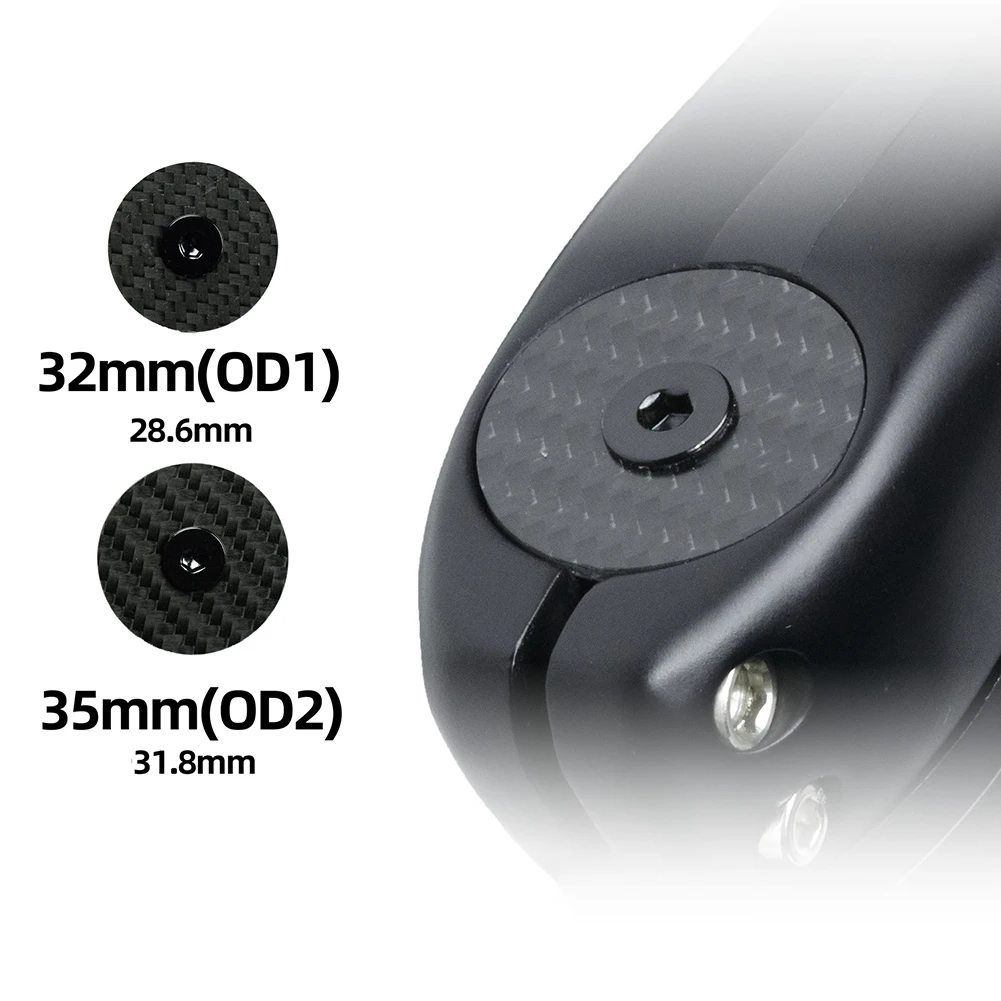Description Picture 5 of itemStem Cover Stem Cap 28.6 31.8 35mm Ultra-light With Titanium Bolt Bowl Cover Bicycle Headset Black Carbon Fiber