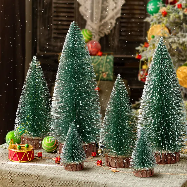 Yaheetech 4Pcs Pre-Lit Artificial Mini Tabletop Christmas Tree, 2ft